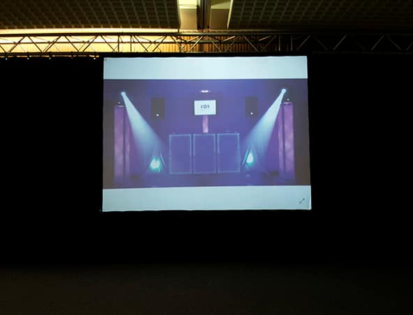 pantalla de vídeo proyección en evento de empresa